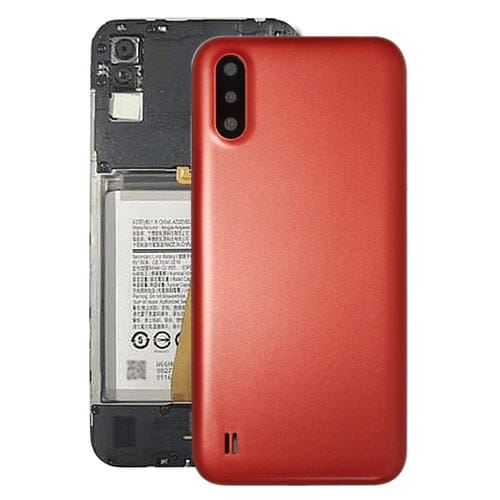 Cover posteriore della batteria Samsung Galaxy A01 SM-015F con obiettivo della fotocamera (Rosso)