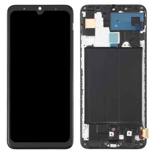 Schermo LCD OLED Samsung Galaxy A70 SM-A705 con Cornice (Nero) (6,39 pollici)