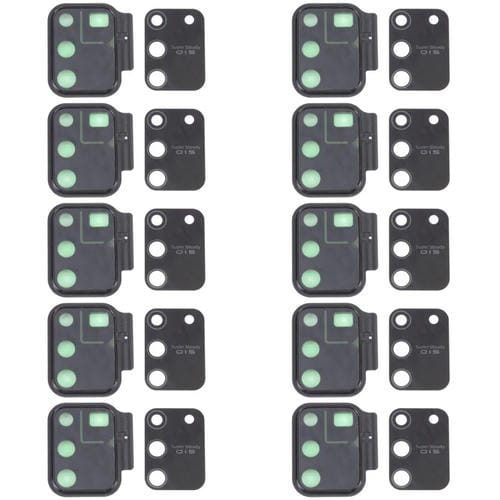 Tampa da Lente da Câmara Samsung Galaxy S10 Lite SM-G770 (10 Peças) (Preto)