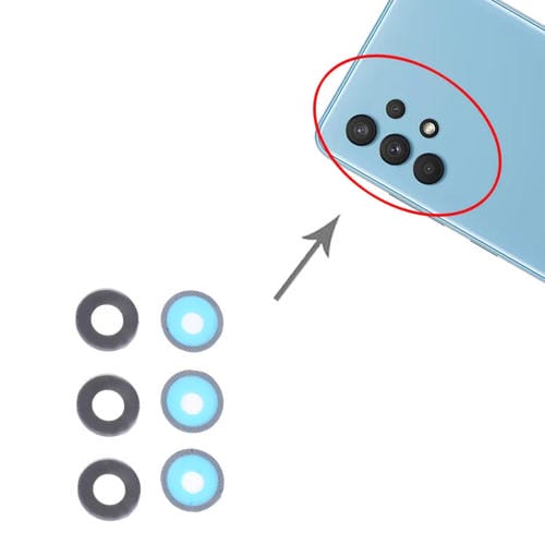 Rückseitige Kamerlinse Samsung Galaxy A32 SM-A325 Packung von (10 Stück)