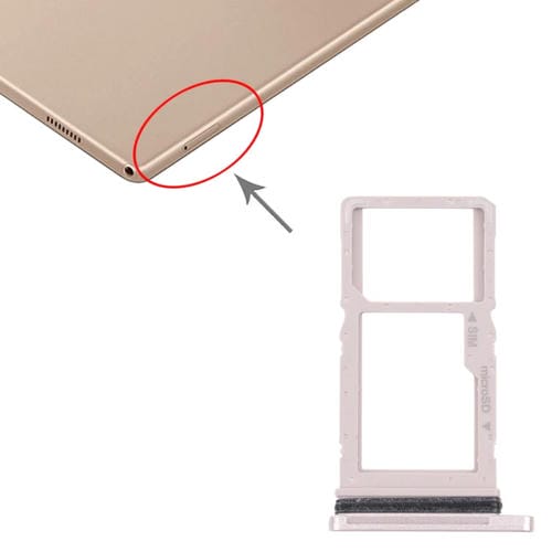 Plateau Carte SIM + Micro SD Samsung Galaxy Tab A7 10.4 SM-T505 (Or)