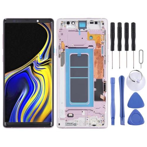 Écran LCD OLED Samsung Galaxy Note 9 SM-N960 avec cadre (Violet)
