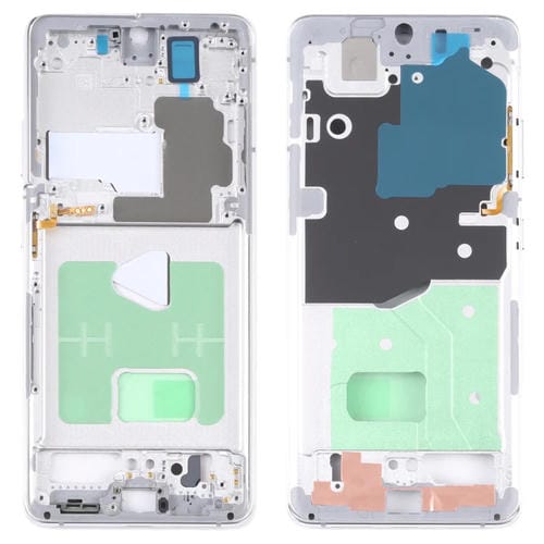 Cadre Moyen Biseauté Plaque Samsung Galaxy S21 Ultra 5G SM-G998B (Argent)