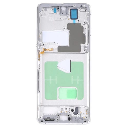Cadre Moyen Biseauté Plaque Samsung Galaxy S21 Ultra 5G SM-G998B (Argent)