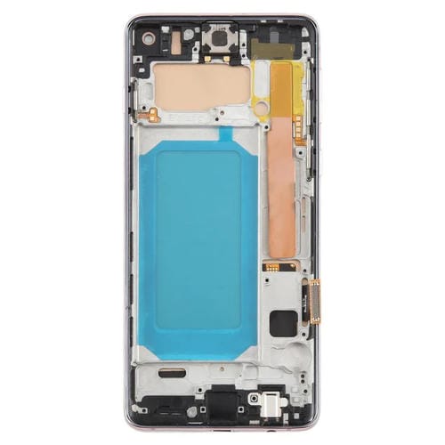 Pantalla LCD TFT de 6,05 pulgadas para Samsung Galaxy S10 4G SM-G973F, digitalizador completo con marco, sin identificación de huellas dactilares (dorado)