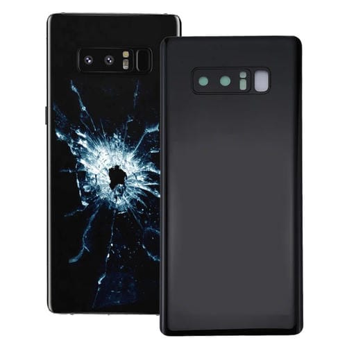 RĂŒckseite Samsung Galaxy Note 8 mit Kamerablendenabdeckung (Schwarz)