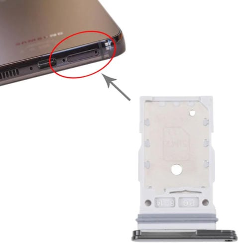 Vassoio della scheda SIM Samsung Galaxy S23/S23+ SM-S961B/S911B (Nero)