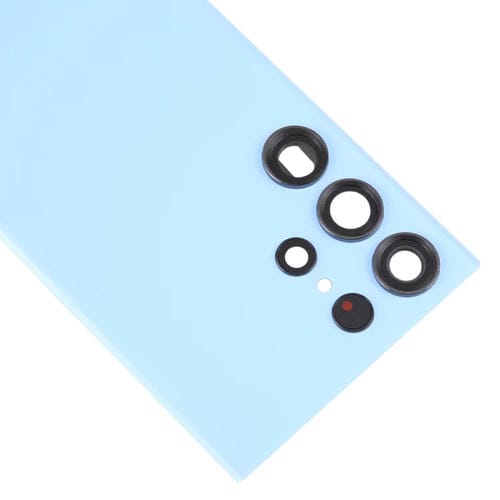 Dosseret en verre Samsung Galaxy S23 Ultra SM-S918 avec objectif d'appareil photo (bleu)