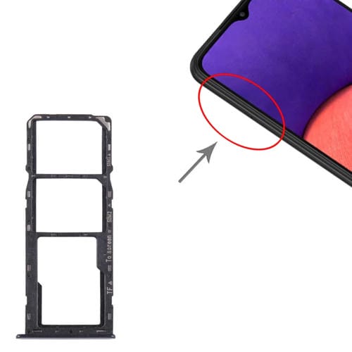 Plateau de carte SIM et Micro SD Samsung Galaxy A22 5G SM-A226B (Noir)