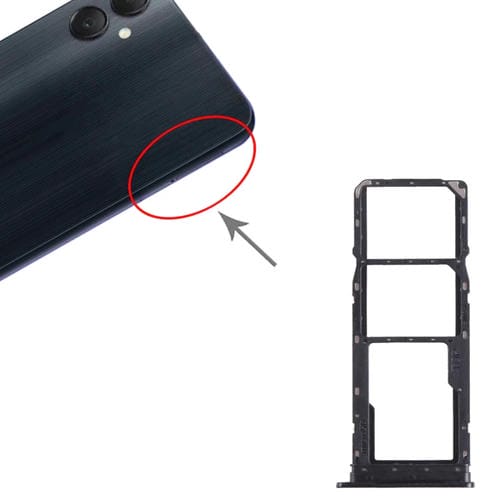 Plateau Carte SIM Samsung Galaxy A05 SM-A055 avec Micro SD (Noir)