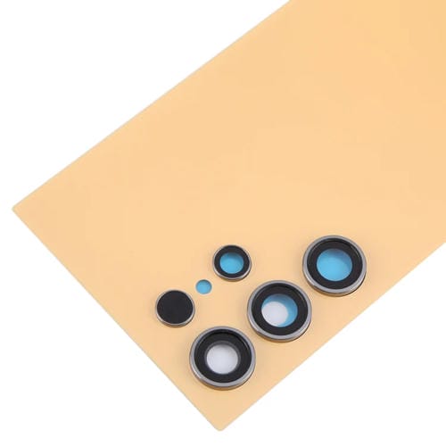Couvercle arrière de batterie Samsung Galaxy S24 Ultra SM-S928B avec objectif de caméra (jaune)