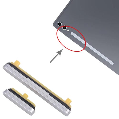 Botón de Encendido y Volumen Samsung Galaxy Tab S10+ SM-X820 / X826 (Plateado)