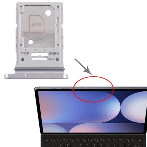 Vassoio scheda SIM e Micro SD Samsung Galaxy Tab S10+/S10 Ultra SM-X820/X826/X920/X926 (Argento)