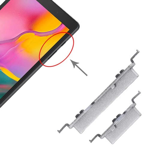 Botones de Encendido y Volumen Samsung Galaxy Tab A 8.0 SM-T380 / T385 (Plateado)