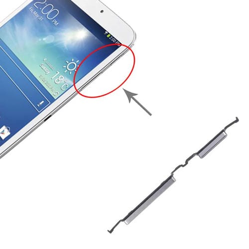 Bouton d'alimentation et de volume Samsung Galaxy Tab 3 8.0 SM-T310/T311/T315 (Argenté)
