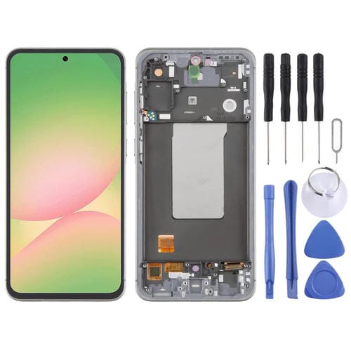 Écran LCD OLED 6,67 pouces et cadre (gris) Samsung Galaxy A56 SM-A566B