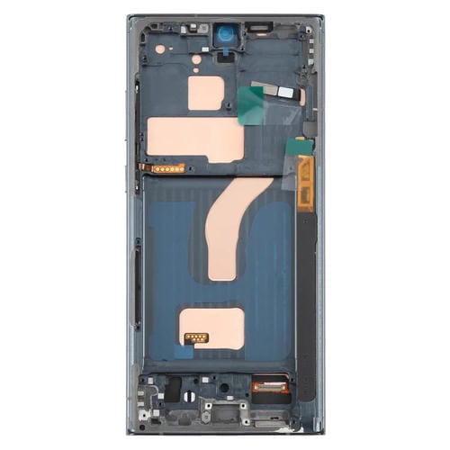 Pantalla LCD TFT de 6,72 pulgadas para Samsung Galaxy S22 Ultra SM-S908B, digitalizador completo con marco, sin identificación de huellas dactilares (verde)