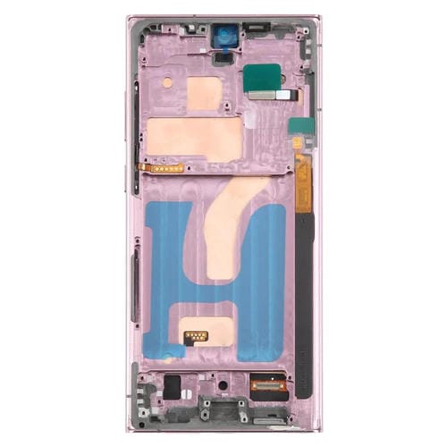 Pantalla LCD TFT de 6,72 pulgadas para Samsung Galaxy S22 Ultra SM-S908B, digitalizador completo con marco, sin identificación de huellas dactilares (morado)