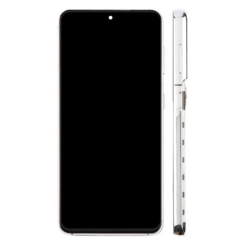 Pantalla LCD TFT de 6,12 pulgadas para Samsung Galaxy S21 5G SM-G991B, digitalizador completo con marco, sin identificación de huellas dactilares (plateado)
