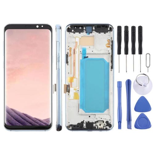 Pantalla LCD TFT de 6,18 pulgadas con digitalizador y marco para Samsung Galaxy S8+ SM-G955F (azul)
