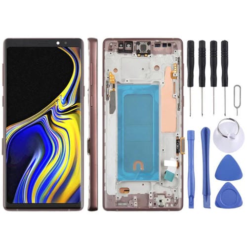 Pantalla LCD TFT de 6,33 pulgadas con digitalizador y marco para Samsung Galaxy Note9 SM-N960F (dorado)