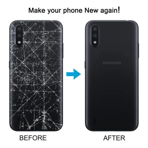 Carcasa trasera con tapa para lente de cámara para Samsung Galaxy A01 SM-A015F (azul)