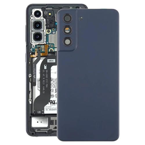 Carcasa trasera con tapa para lente de cámara para Samsung Galaxy S21 FE SM-G990B (azul)