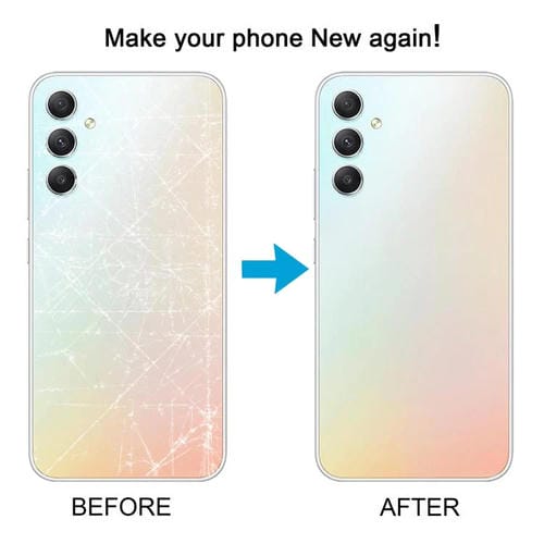 Carcasa trasera con tapa para lente de cámara para Samsung Galaxy A34 SM-A346B (morado)