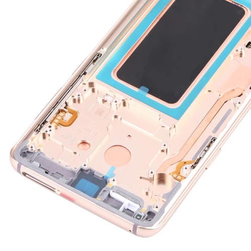 Schermo LCD Super AMOLED Samsung Galaxy S9 G960F DS G960U G960W G9600 con Cornice (Oro)