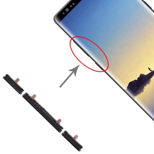 Seitentastenspiel Samsung Galaxy Note 8 Tasten (Schwarz)