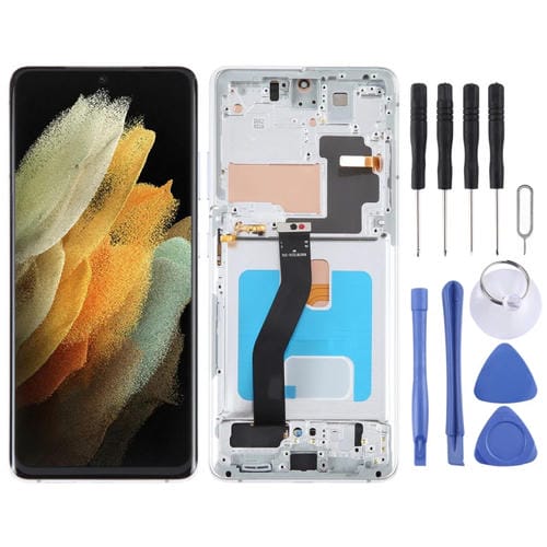 OLED LCD screen Samsung Galaxy S21 Ultra 5G SM-G998B (Silver) with Frame