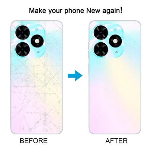 Tampa Traseira da Bateria Tecno Spark 20C Função Capa Original (Preto)