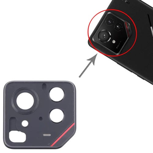 Rear Camera Lens Frame Asus Rog Phone 9 Pro 5G (Red)