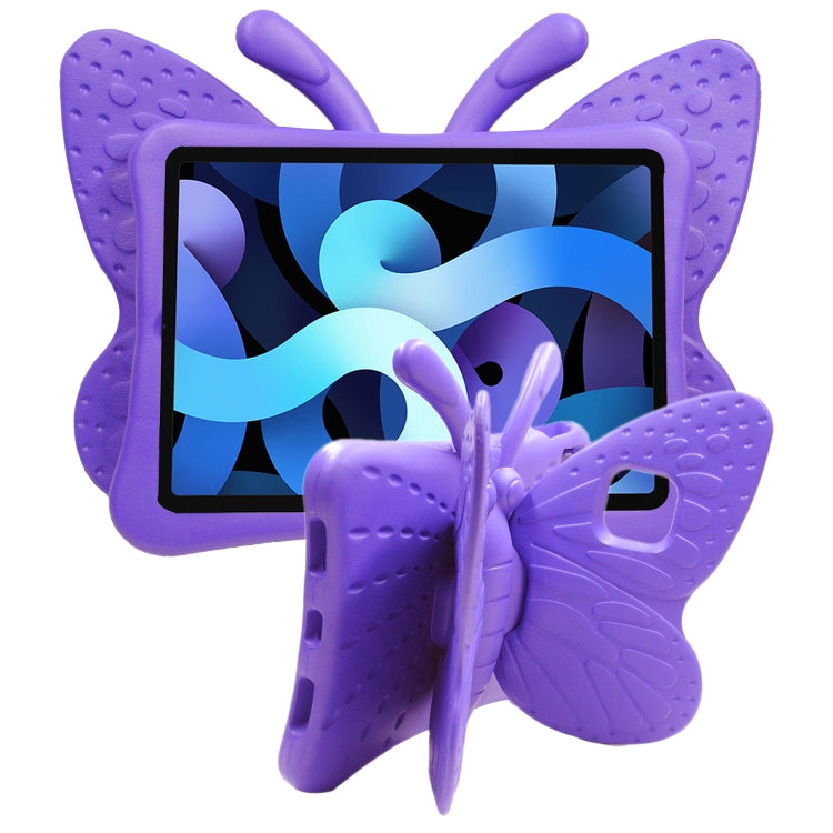 Funda Protectora para iPad Air 2022/2020 10.9 Eva a Prueba de Choques Estilo Mariposa (Púrpura)