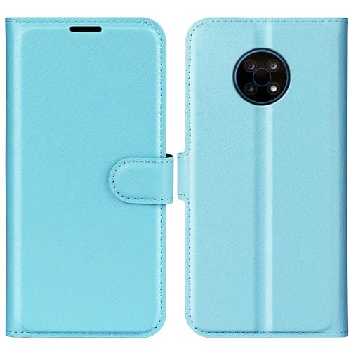 Para Nokia G50 Litchi Texture Horizontal Flip Funda protectora con soporte y tragamonedas y billetera (azul)