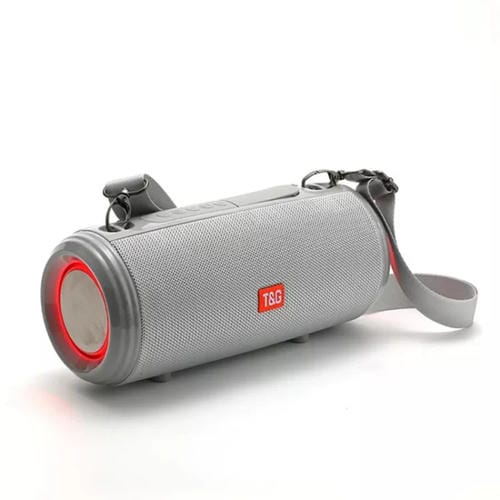 Altavoz Bluetooth T & G Tg537 RGB Light Portable Impermeable con Radio FM y Tarjeta TF (Gray)
