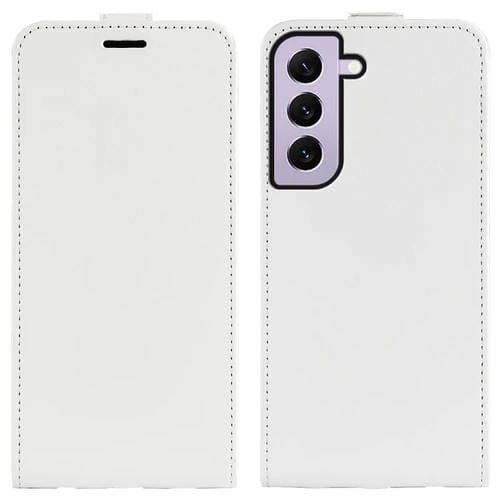 Para Samsung Galaxy S23 5G R64 Textura Vertical Flip Funda de cuero para teléfono (Blanco)