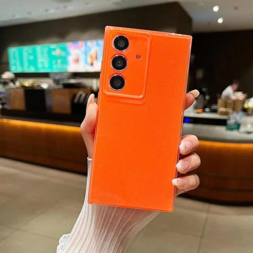 Funda para Teléfono Samsung Galaxy A15 5G Jelly Glitter TPU (Naranja)