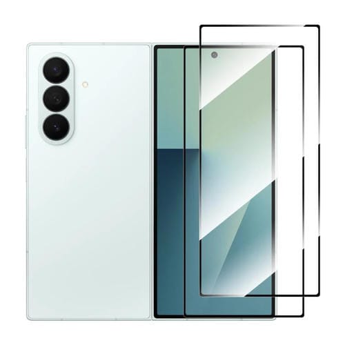 2 películas de vidrio templado ENKAY Hat-Prince con pegamento completo de aluminio y silicio para Samsung Galaxy Z Fold7