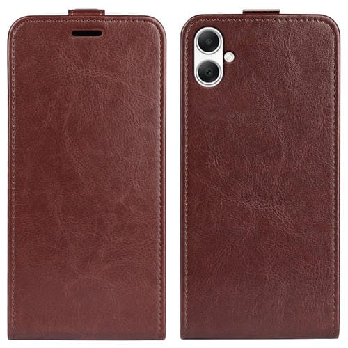 Funda de Teléfono Samsung Galaxy A05 R64 Cuero con Tapa Vertical con Textura (Marrón)