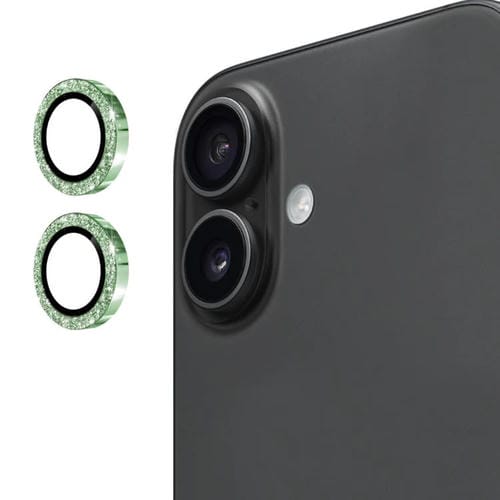 Película de vidrio templado de aleación de aluminio ENKAY Hat-Prince para lente trasera de iPhone 17 (verde oscuro)