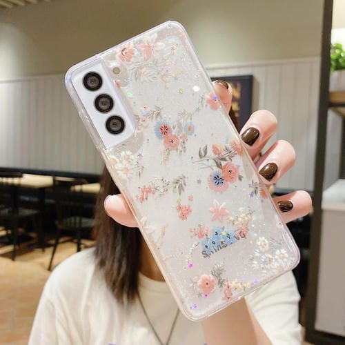 Funda para Samsung Galaxy A55 TPU Epoxi Floral Pequeña y Fresca (D01 Beautiful Bouquet)