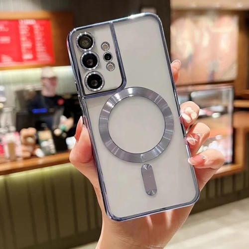 Estuche para teléfono Samsung Galaxy Note10 + TPU con Galvanoplastia Magsafe (Azul Sierra)