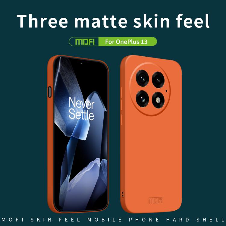 Funda para Teléfono OnePlus 13 Mofi Qin Series con PC y Tacto Agradable (Verde)