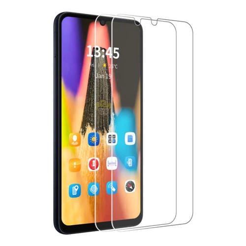 2 películas de vidrio templado ENKAY 9H con borde de arco grande de aluminio y silicio para Redmi 15C Global 171,5 mm / Poco C85