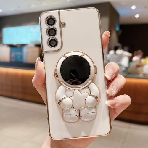 Estuche para Teléfono Samsung Galaxy A35 5G Embrace Stars con Soporte Astronauta Galvanizado (Blanco)