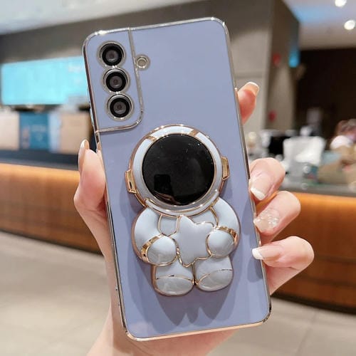 Estuche para Teléfono Samsung Galaxy A35 5G Embrace Stars con Soporte Astronauta Galvanizado (Azul)
