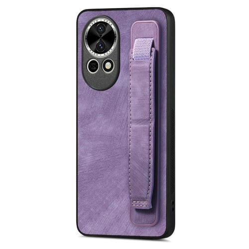 Funda de Cuero con Correa para la Muñeca Huawei Nova 13 (Morado)