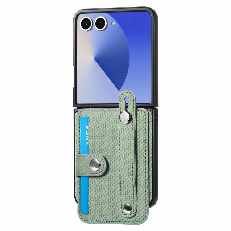 Funda trasera con función atril para Samsung Galaxy Z Flip7 5G, color verde