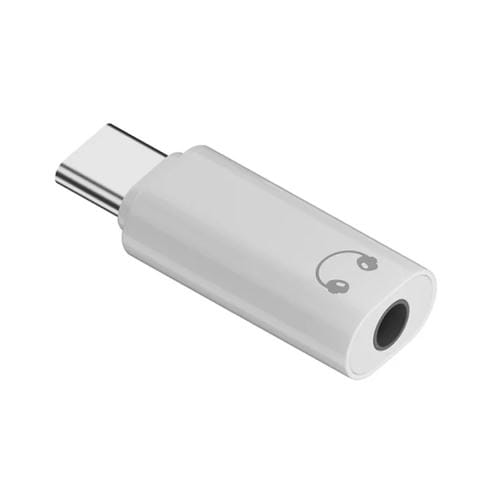 Adaptador de Auriculares Tipo C a 3,5 mm para iPhone 15 Decodificación Audio DAC (Blanco)